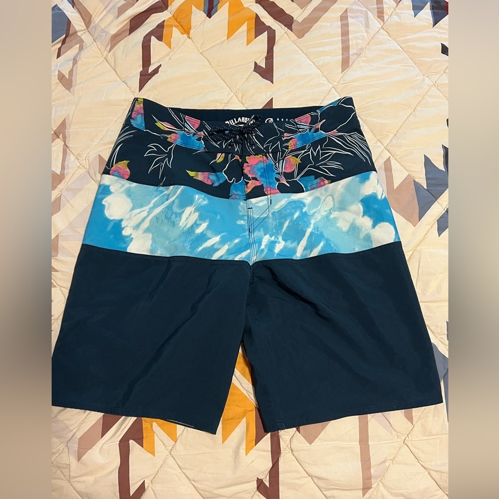 Billabong Recycler Tribong Pro Board Shorts - Blue and White Boys 12/26